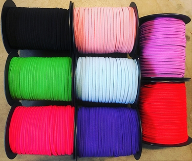 Elastik soft flat 5 mm, 100 M. different colour